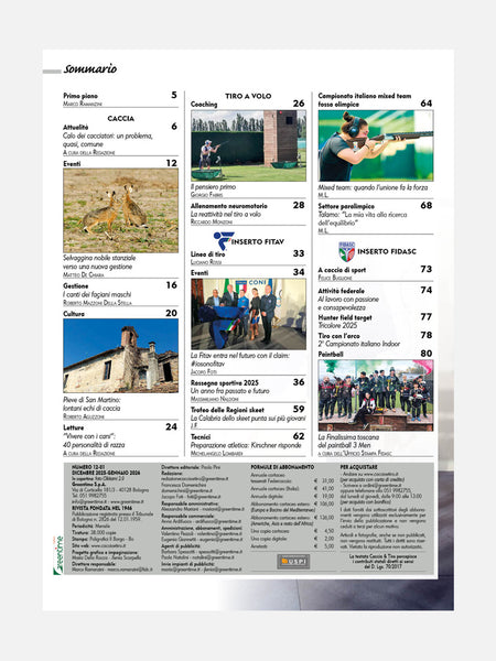 PAGINA 3 RIVISTA - CACCIA & TIRO n. 12-01/2025-2026 - DIGITALE