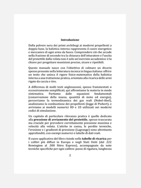 PAGINA 2 LIBRO - MANUALE DI BALISTICA INTERNA E RICARICA