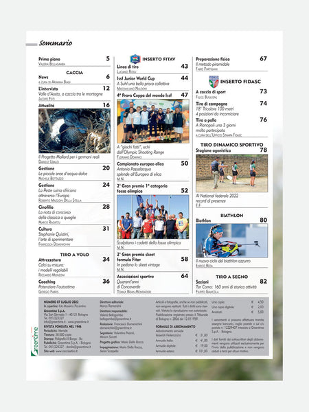 PAGINA 3 RIVISTA - CACCIA & TIRO n. 07/2022 - DIGITALE