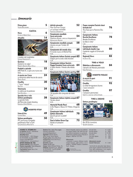 PAGINA 3 RIVISTA - CACCIA & TIRO n. 10/2014