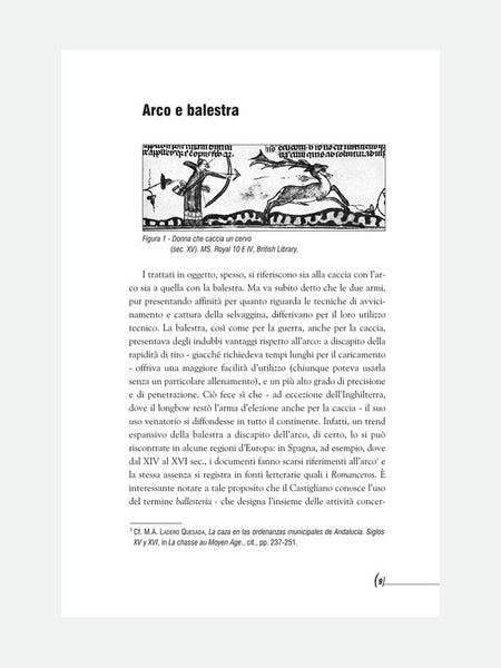 PAGINA 9 LIBRO - LA CACCIA CON L'ARCO NEL MEDIOEVO
